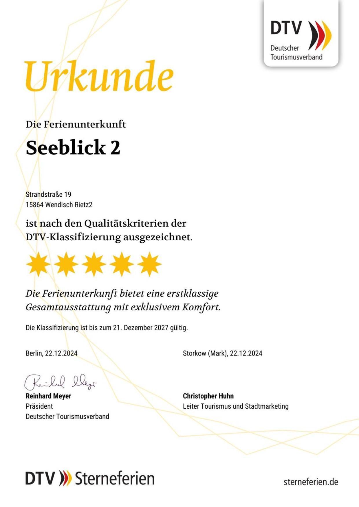 5*Ferienwohnung Seeblick 2 Wendisch Rietz Extérieur photo